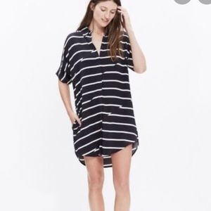 Madewell Courier Break Stripe Shirt Dress XXS